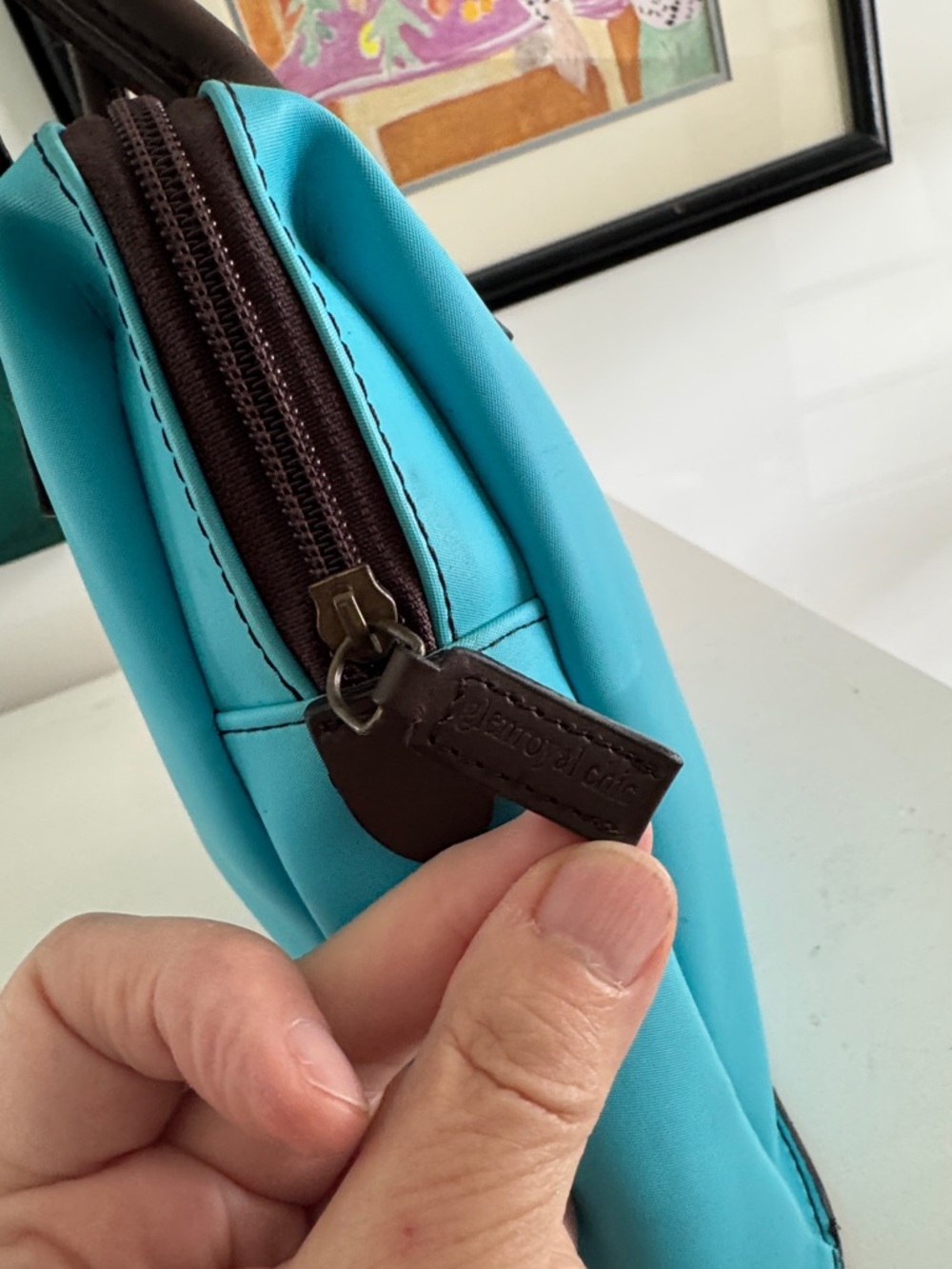 Glenroyal Chic Vintage Mini Tote Bag with Leather Accents Designed in Scotland - Picture 4 of 11
